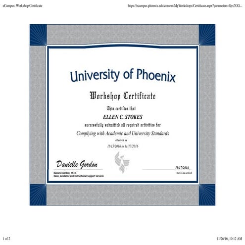 Complying with Academic and University Standards