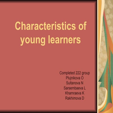 Teaching English to Young Learners for preschool teachers | PPT