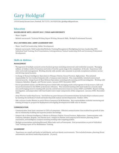 C. Kreft's Resume | DOC