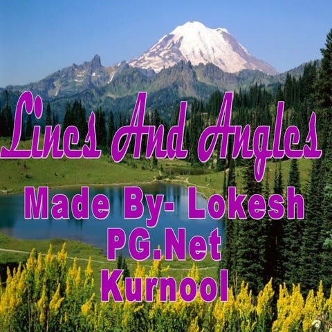 Lines and angles [cbse 9 maths] | PPTX