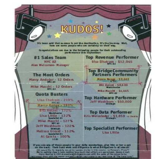 BridgeCom Kudos Newsletter Award