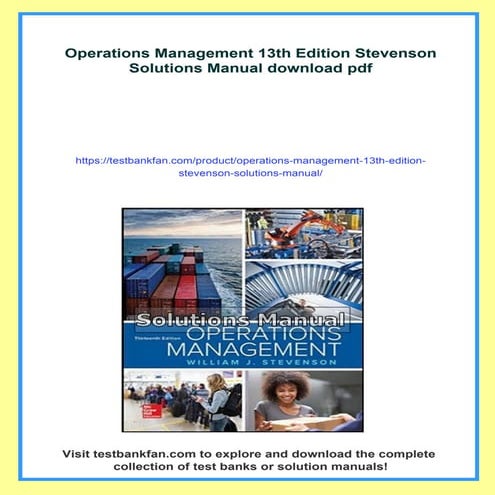 Operations Management 13th Edition Stevenson Solutions Manual