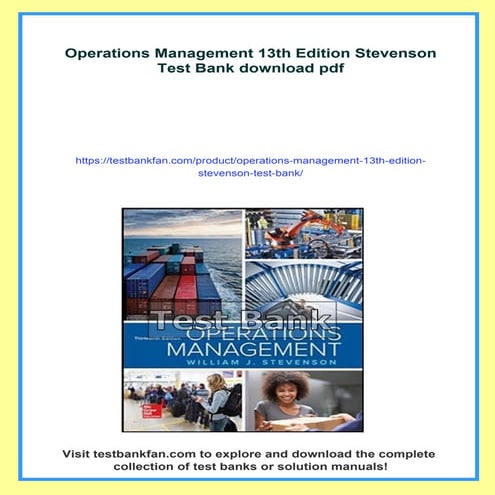 Operations Management 13th Edition Stevenson Test Bank