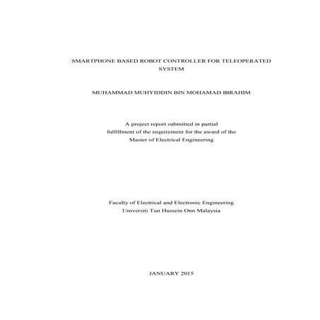 Arduino: Controlador robot basado en teléfono inteligente para sistema teleop...