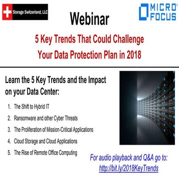 Webinar: 5 Key Trends That Could Challenge Your Data Protection Plan in 2018