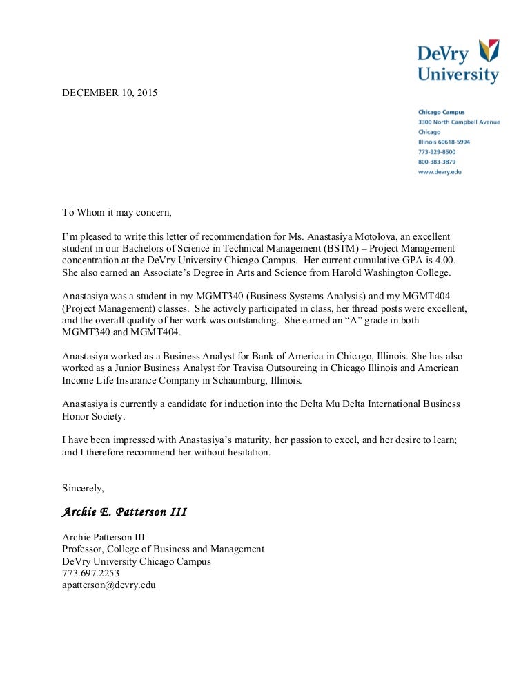 anastasiya motolova recommendation university of chicago letter of recommendation