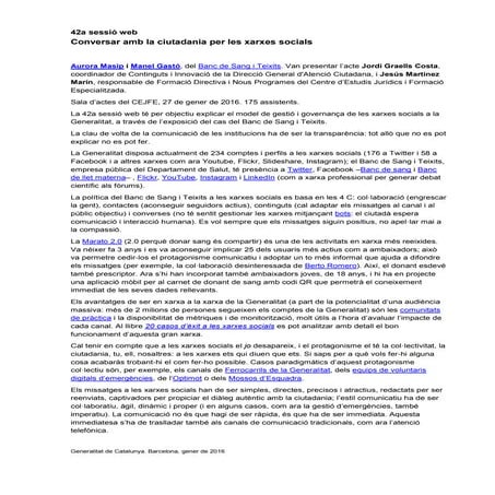 Síntesi de la 42a sessió web