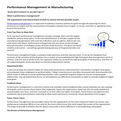 Performance Management