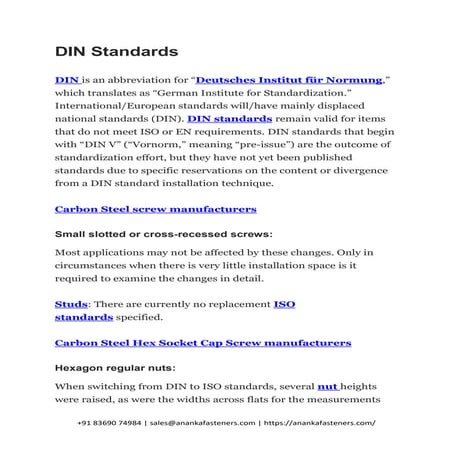 DIN Standards | PDF