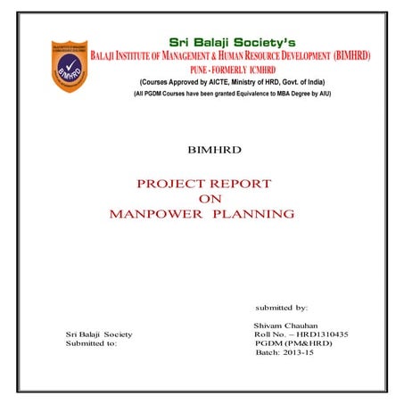 desk project on manpower planing 