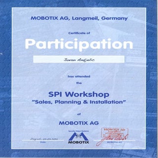 Certificate - Mobotix
