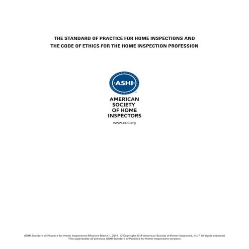 Home Inspection Standards