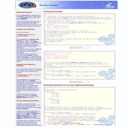 42 Php. Bucles Foreach