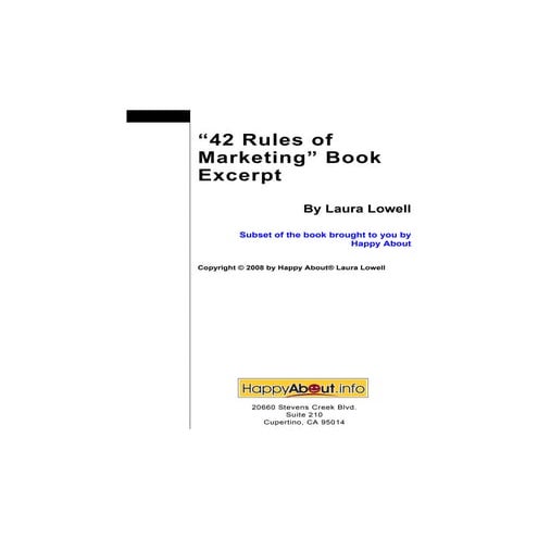 42 rules of marketing