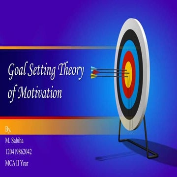 Goal-Setting Theory of Motivation