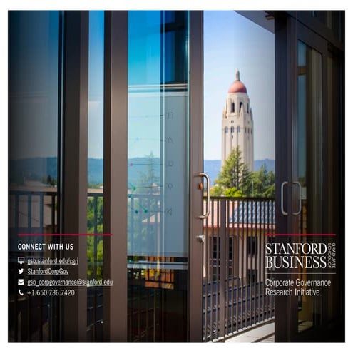 Brochure about Stanford Corporate Governance Research Initiative