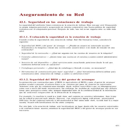 43  aseguramiento de su red