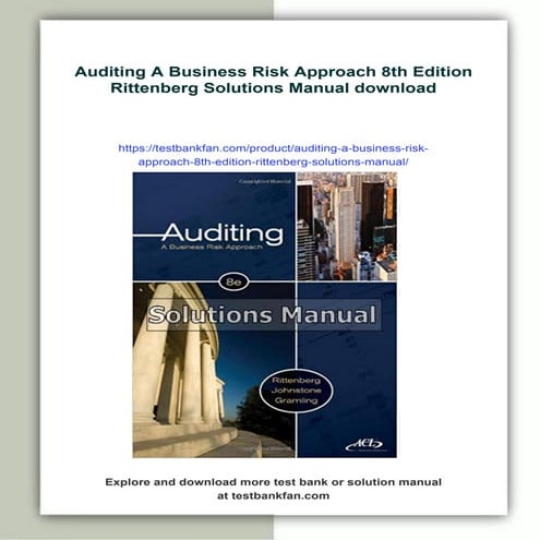 Auditing A Business Risk Approach 8th Edition Rittenberg Solutions ...