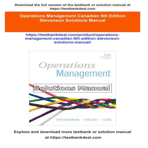 Test Bank for Supply Chain Management 5th Edition by Chopra & Meindl | PDF