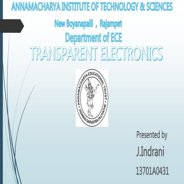 Transparent Electronics