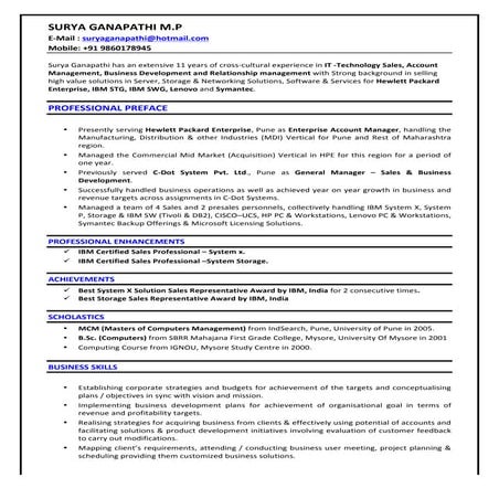 Surya Ganapathi MP_Manager Technology Sales