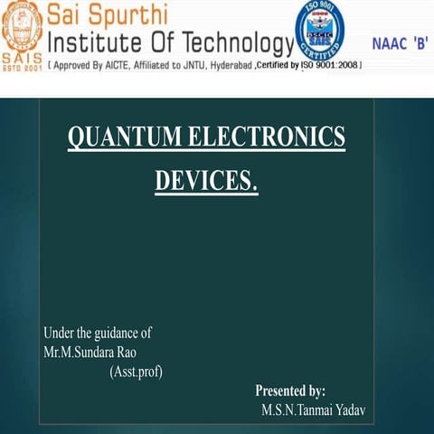 Quantum electronic devices