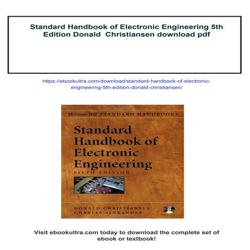 Standard Handbook of Electronic Engineering 5th Edition Donald ...