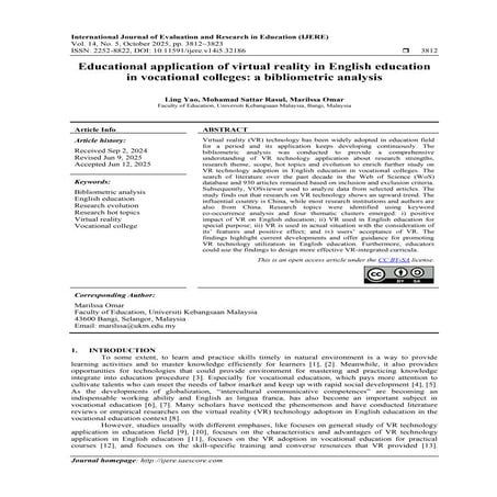 Educational application of virtual reality in English education in ...