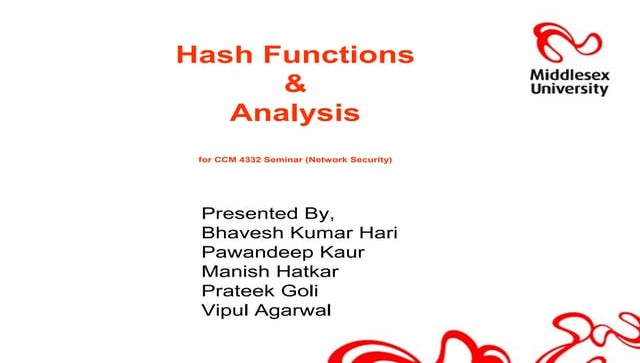 Hash Function & Analysis