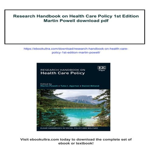 Research Handbook on Health Care Policy 1st Edition Martin Powell | PDF