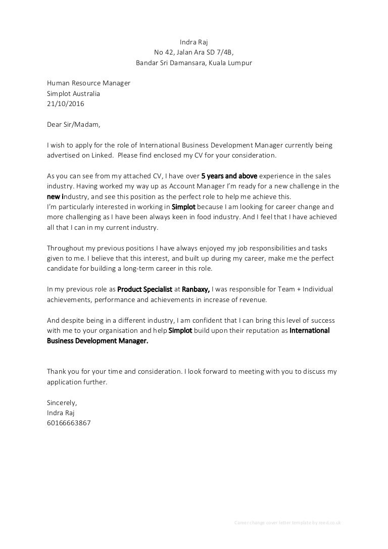 Cover Letter