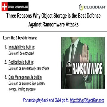 Webinar: Three Reasons Why Object Storage is the Best Defense against Ransomw...