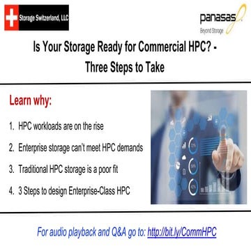 Webinar: Is Your Storage Ready for Commercial HPC? – Three Steps to Take