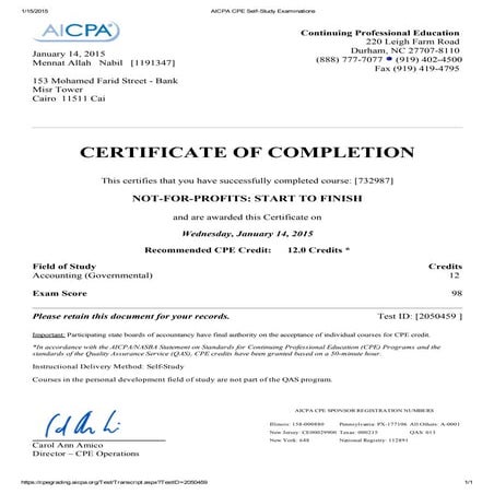 AICPA CPE Self Study Examinations PDF