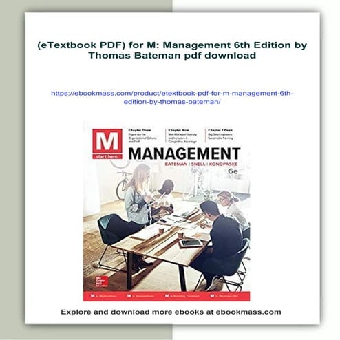 (eTextbook PDF) for M: Management 6th Edition by Thomas Bateman