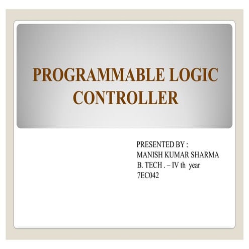 43542179 programmable-logic-controller-plc-ppt | PPT