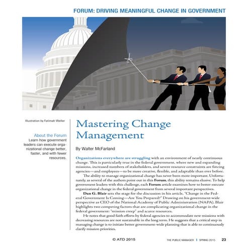 TD at Work - Change in Government Forum