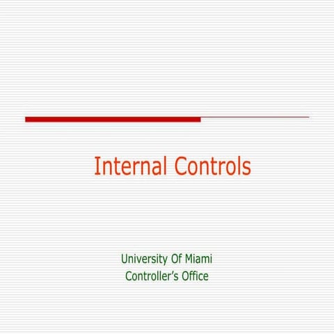 Internal Control Training Presentations | PDF