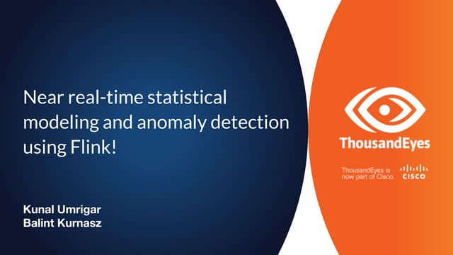 Near real-time statistical modeling and anomaly detection using Flink!