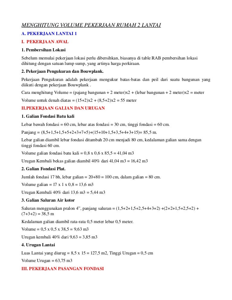 43697833 cara  hitung rab rumah  2 lantai