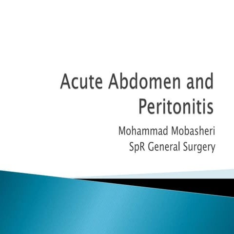 Acute Abdominal Conditions including Peritonitis