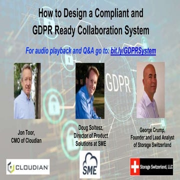 Webinar: How to Design a Compliant and GDPR Ready Collaboration System