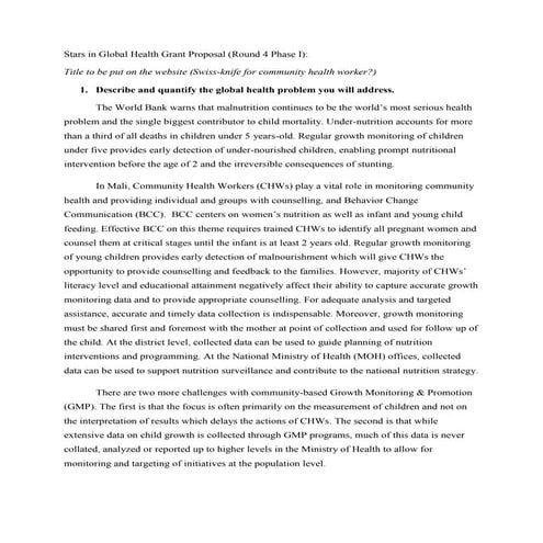 Stars in Global Health Grant Proposal Version I (2)
