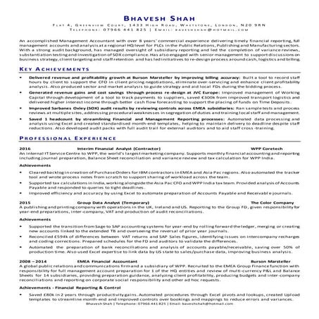 Bhavesh_Shah_CV_2016 Financial Analyst