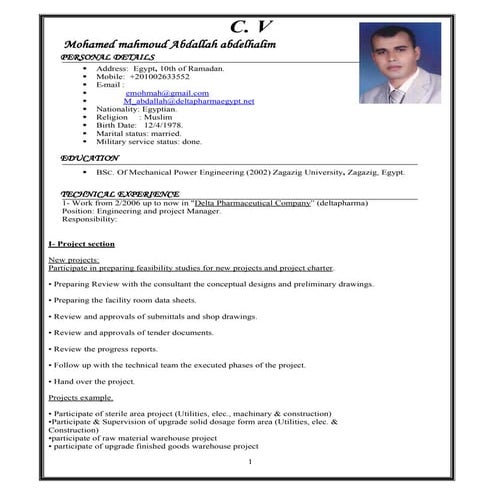 Mohamed Hassan CV 2 | DOC