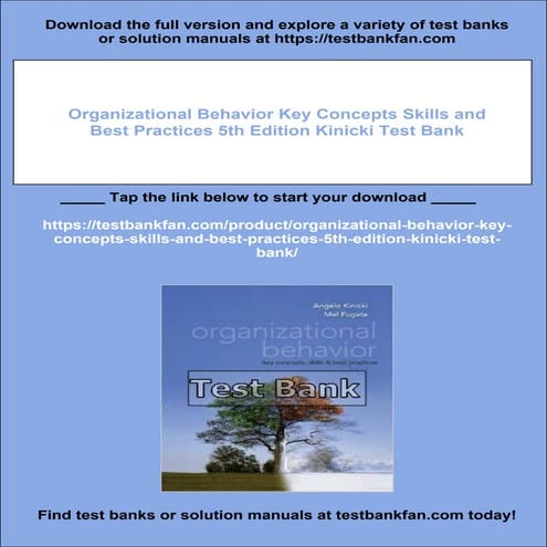 Organizational Behavior Key Concepts Skills and Best Practices 5th Edition Ki...