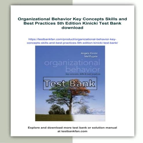 Organizational Behavior Key Concepts Skills and Best Practices 5th Edition Ki...