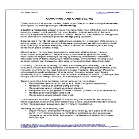 COACHING AND COUNSELING FORMS_sent | PDF
