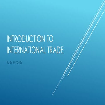 Introduction to International Trade