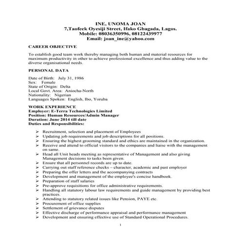 Jo's CV 2 | DOC